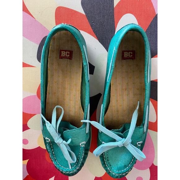 BC FOOTWEAR  LOAFERS EMERALD GREEN SHOES US 7.5 - Picture 4 of 10